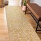 World Rug Gallery Contemporary Tropical Leaves Weather Resistant Indoor/Outdoor Runner Rug 2' x 7' Yellow 4031YELLOW2X7 - alternate 3